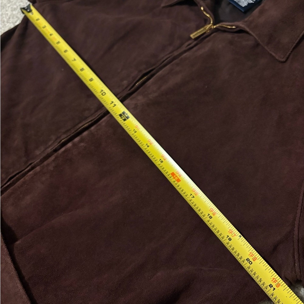 Vintage Ralph Lauren Golf Suede Jacket Leather RRL Safari Coat Belted Zip Up L - Picture 4 of 13